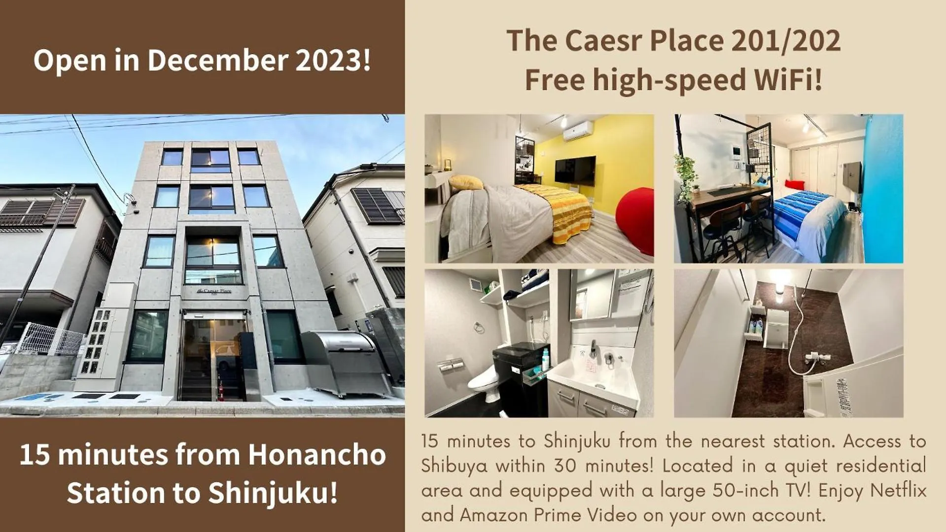 Caesar House 1Room Shinjuku Shibuya Tokyo